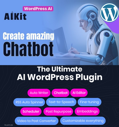 WP106 AIKit - WordPress AI Automatic Writer, Chatbot, Writing Assistant & Content Repurposer / OpenAI GPT