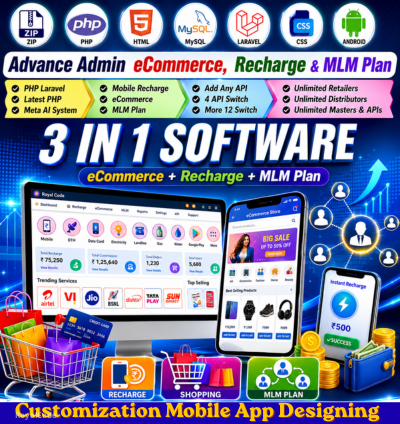 RYL108 3 in 1 Multi Recharge, BBPs, Shopping and MLM Software with Meta AI System (PHP Laravel 8.1 Source Code and SQL) Latest Software