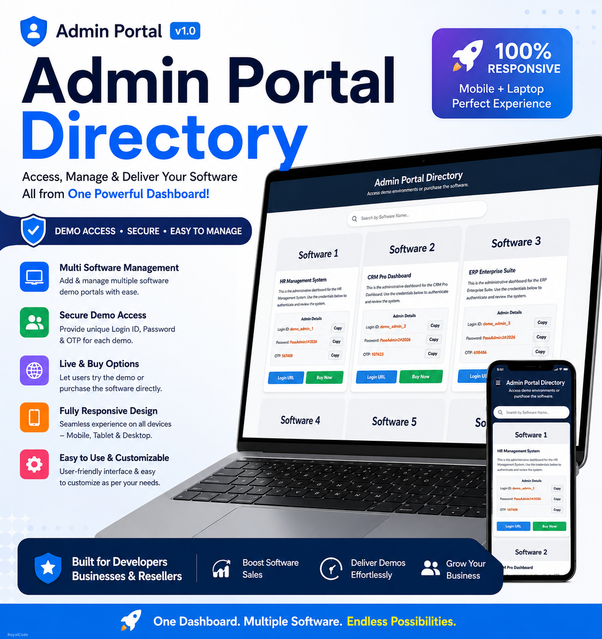 SCH007 Advanced Admin Portal Directory – Demo & Access Management Solution